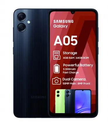 Samsung Galaxy A05 64GB LTE Dual Sim - Black